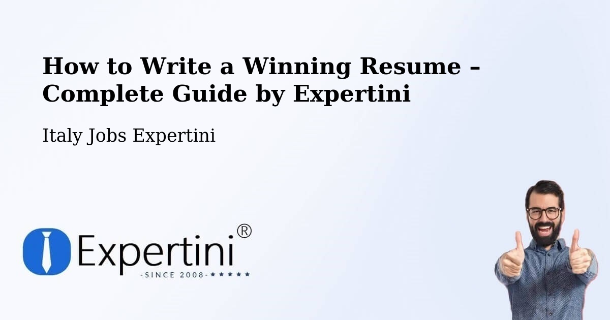 Resume Writing Guide for Job Seekers – Montelepre - Montelepre, Italy Jobs Expertini